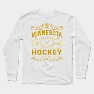 Vintage Minnesota Hockey Long Sleeve T-Shirt